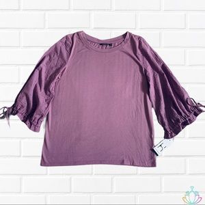 HANNAH Lilac ¾ Adjustable Sleeve Womens Blouse